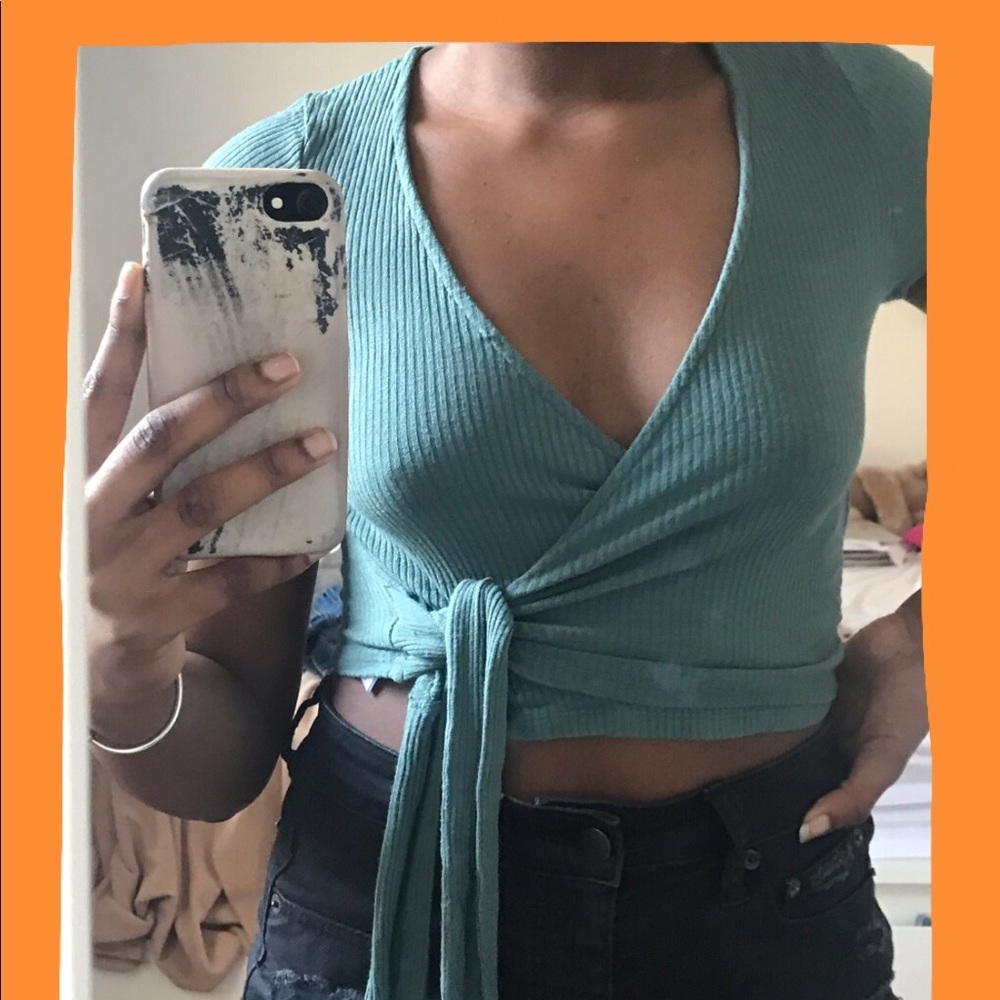 super cute green wrap top from urban!!!